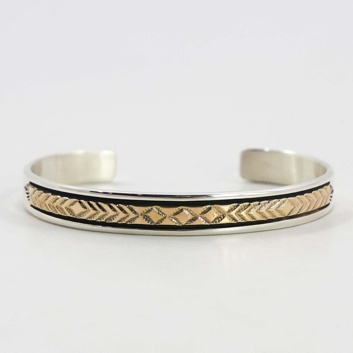 Gold on Silver Cuff