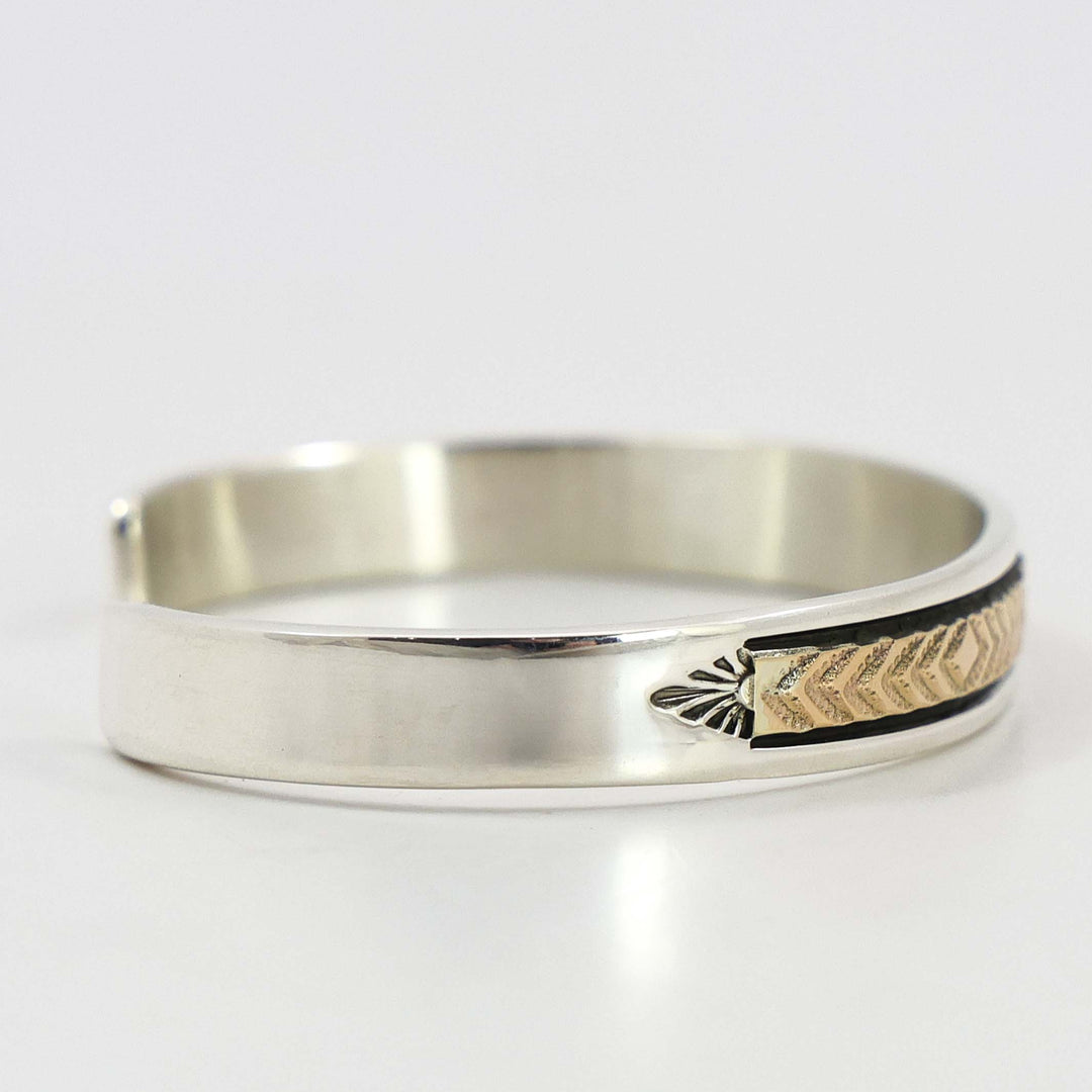 Gold on Silver Cuff