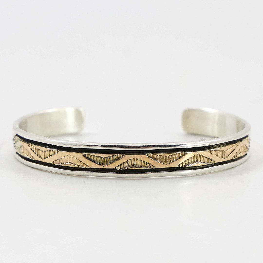 Gold on Silver Cuff