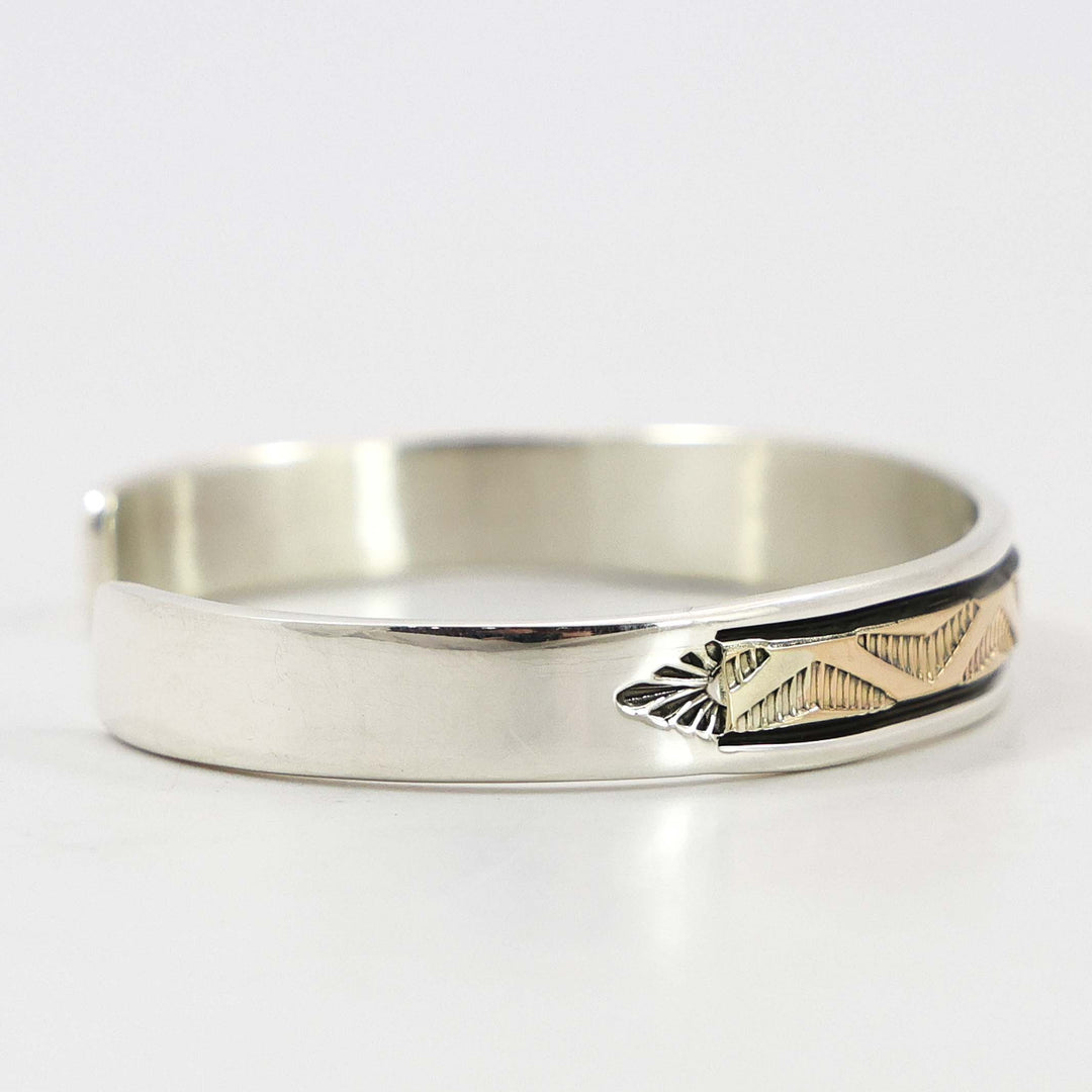Gold on Silver Cuff