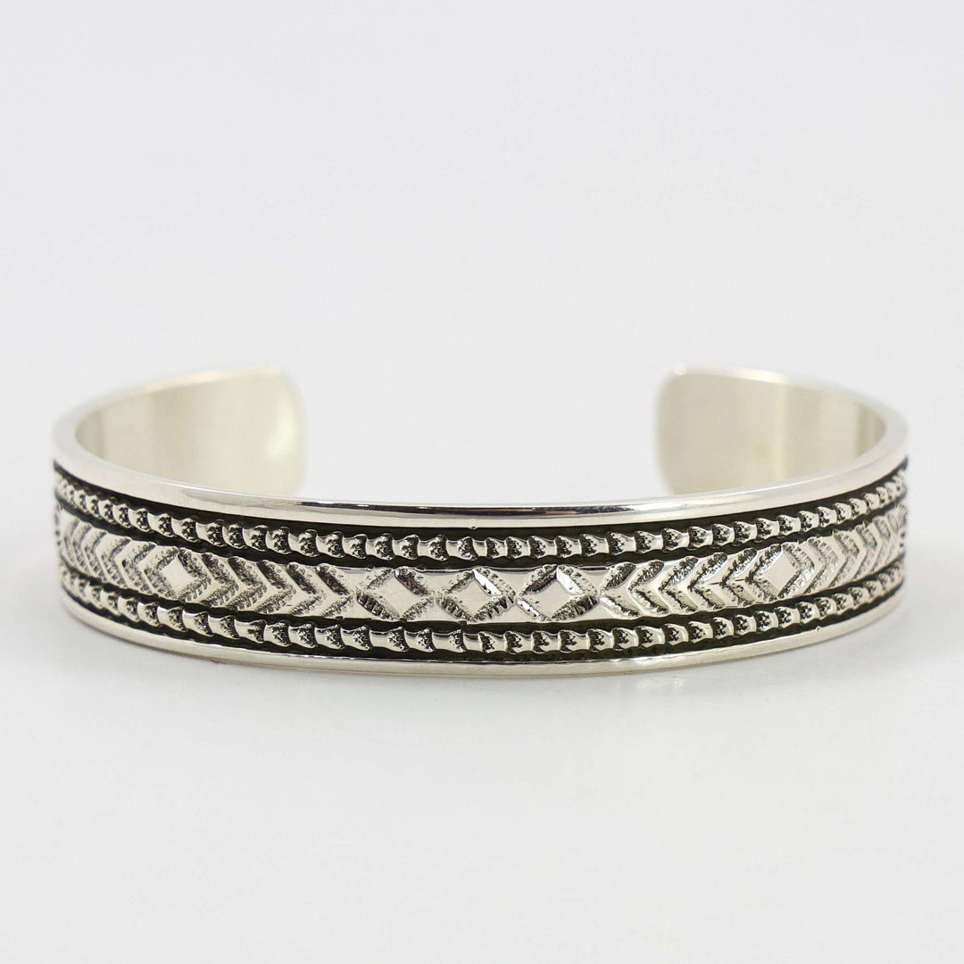 Stamped Silver Cuff