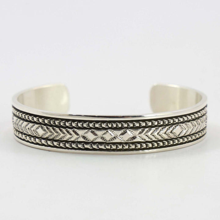 Stamped Silver Cuff