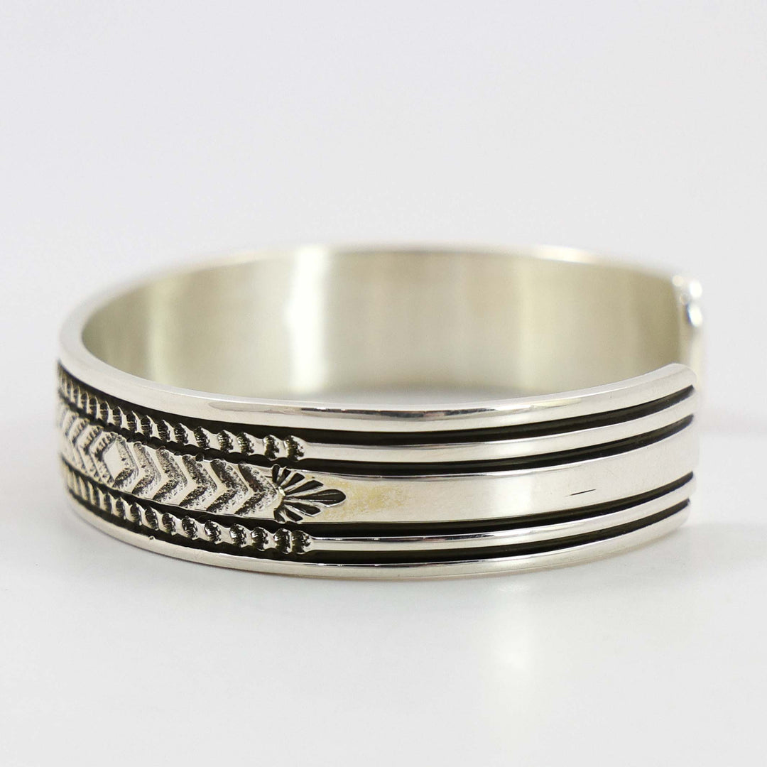 Stamped Silver Cuff