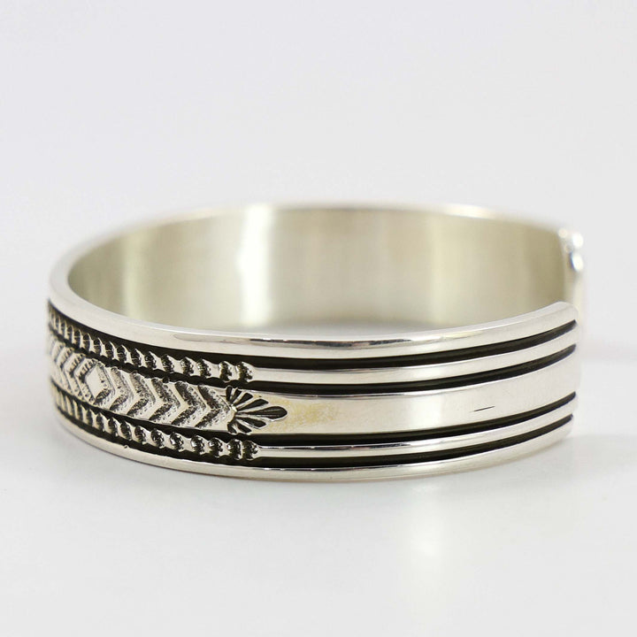 Stamped Silver Cuff