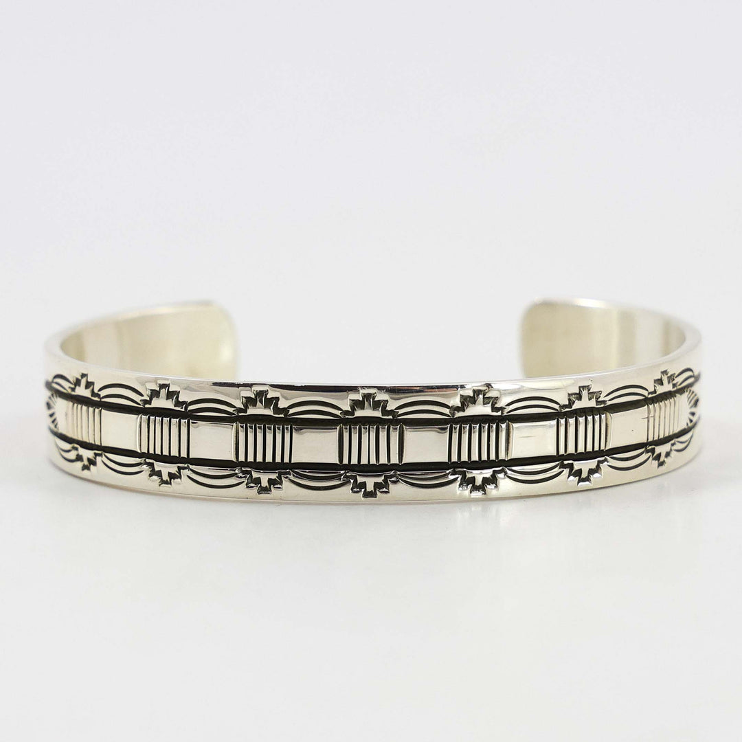 Stamped Silver Cuff