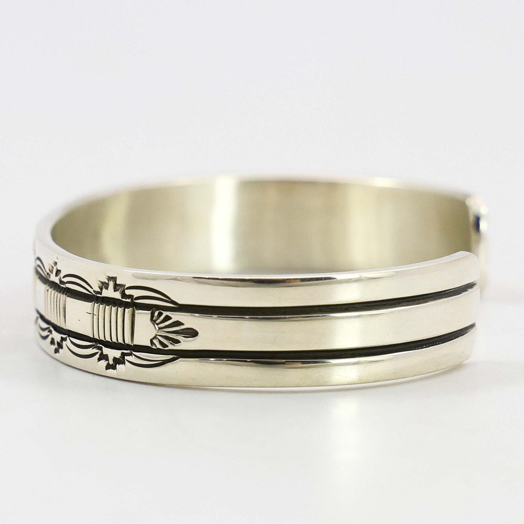 Stamped Silver Cuff