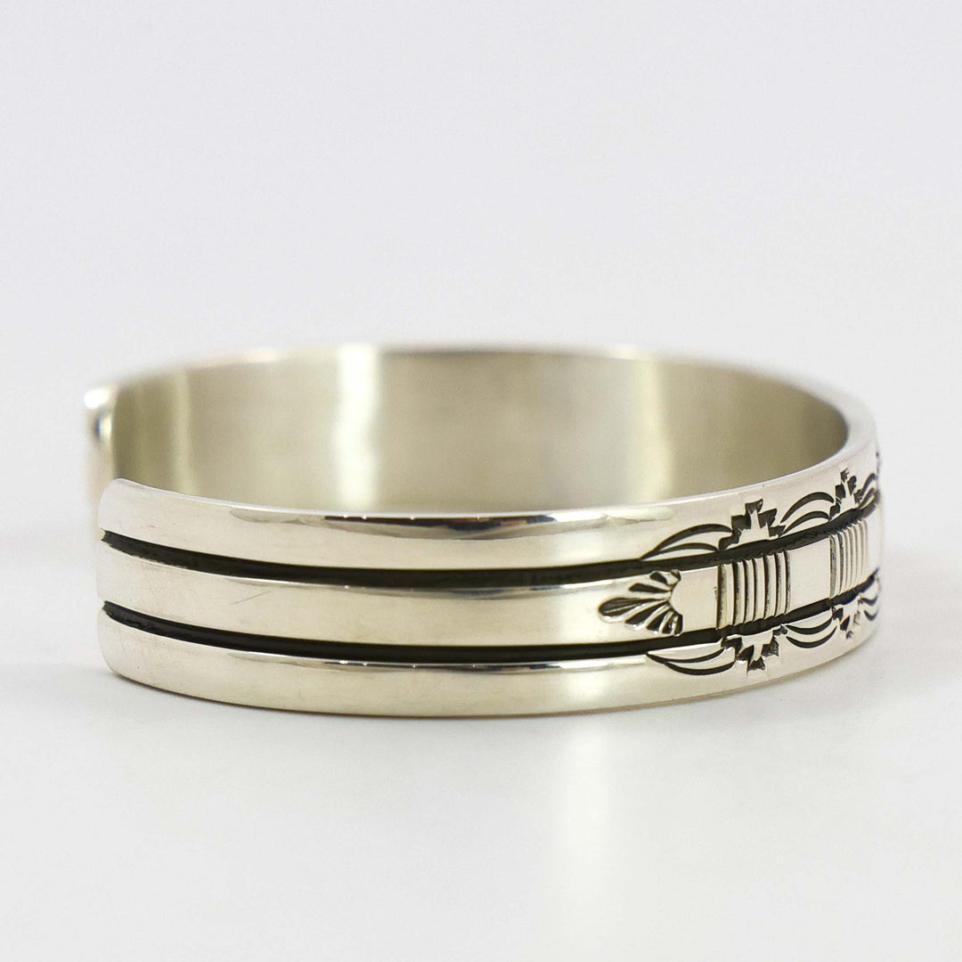 Stamped Silver Cuff