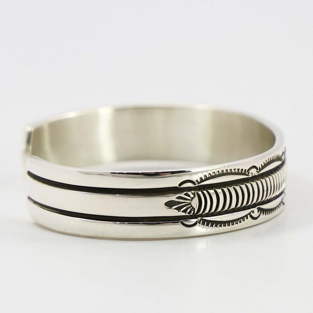 Stamped Silver Cuff
