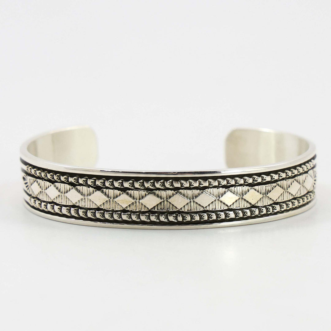 Stamped Silver Cuff