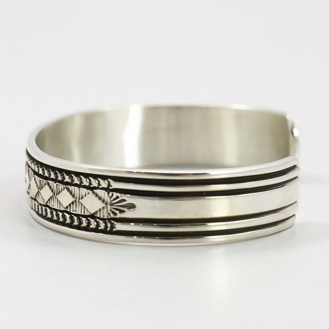 Stamped Silver Cuff