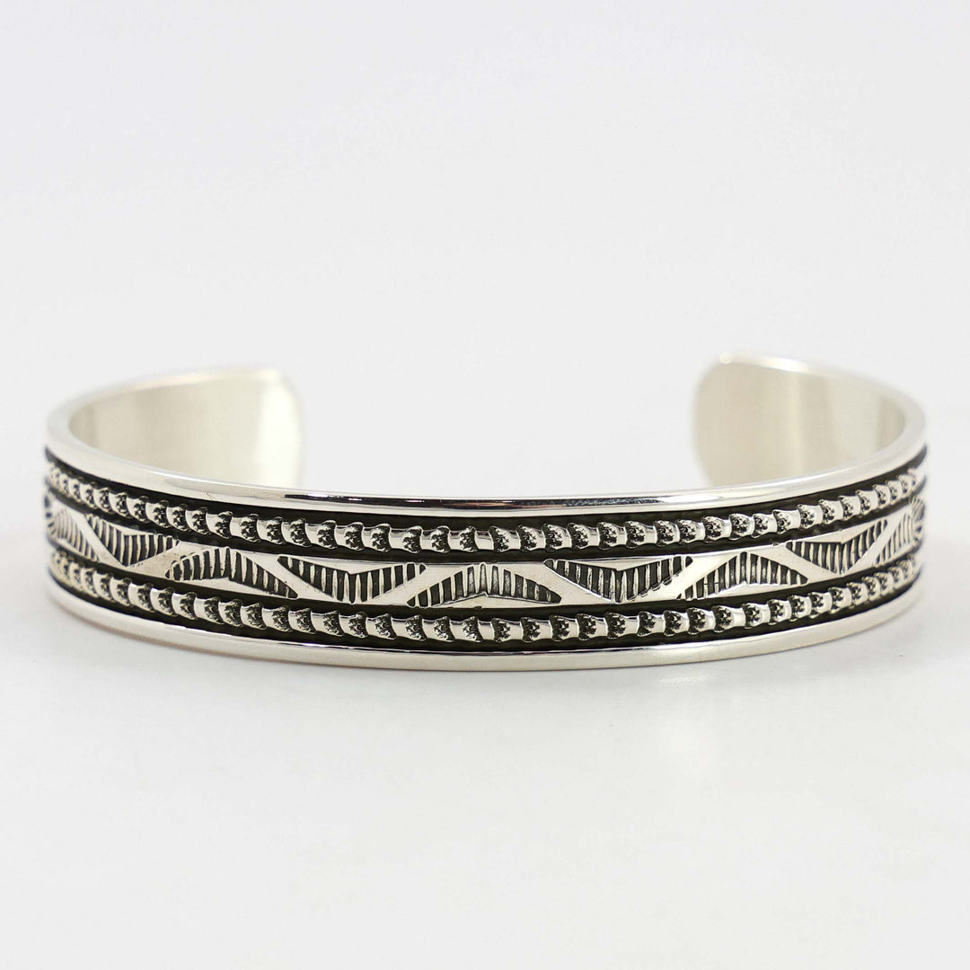 Stamped Silver Cuff