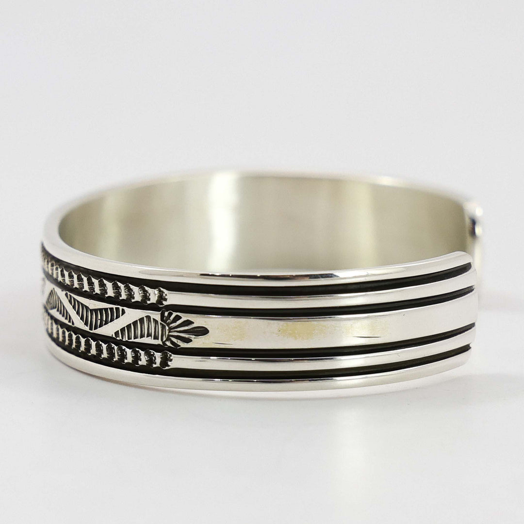 Stamped Silver Cuff