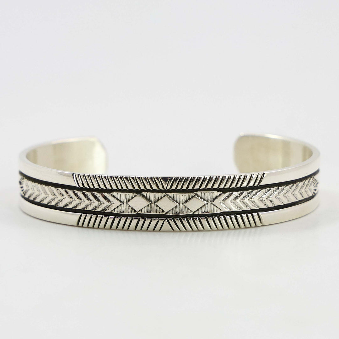 Stamped Silver Cuff