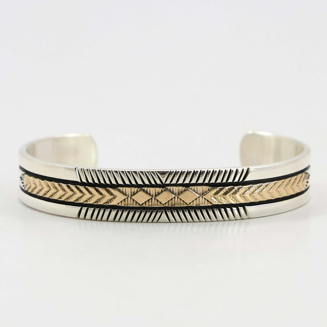 Gold on Silver Cuff