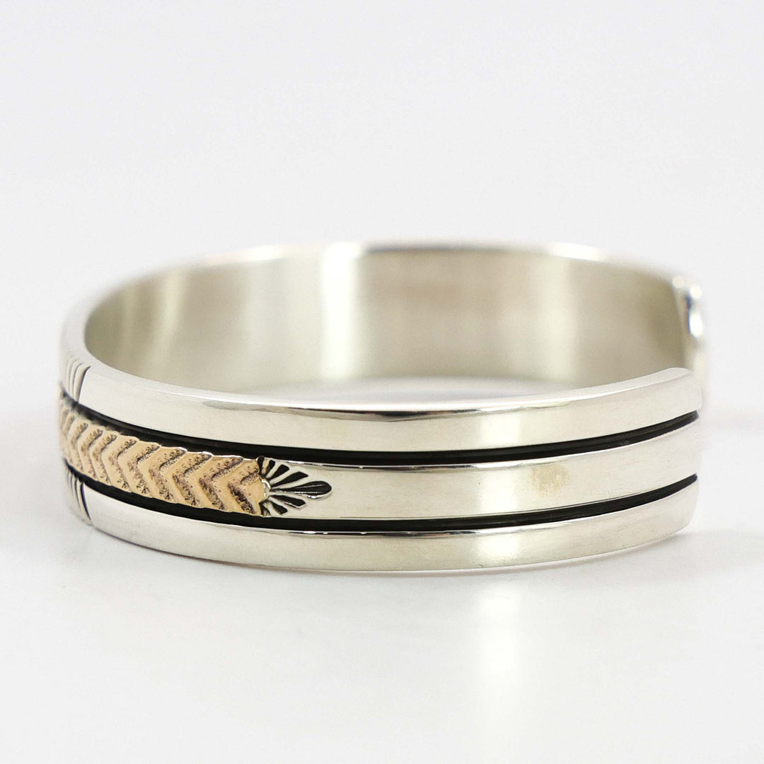 Gold on Silver Cuff