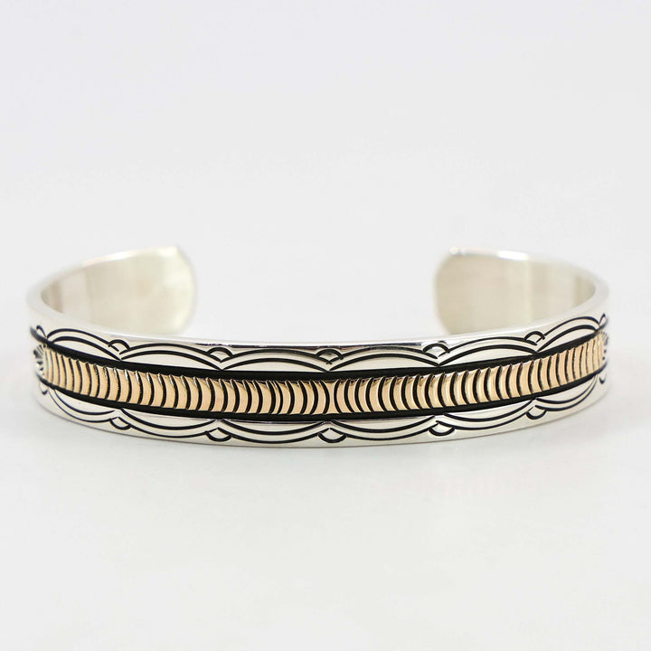 Gold on Silver Cuff