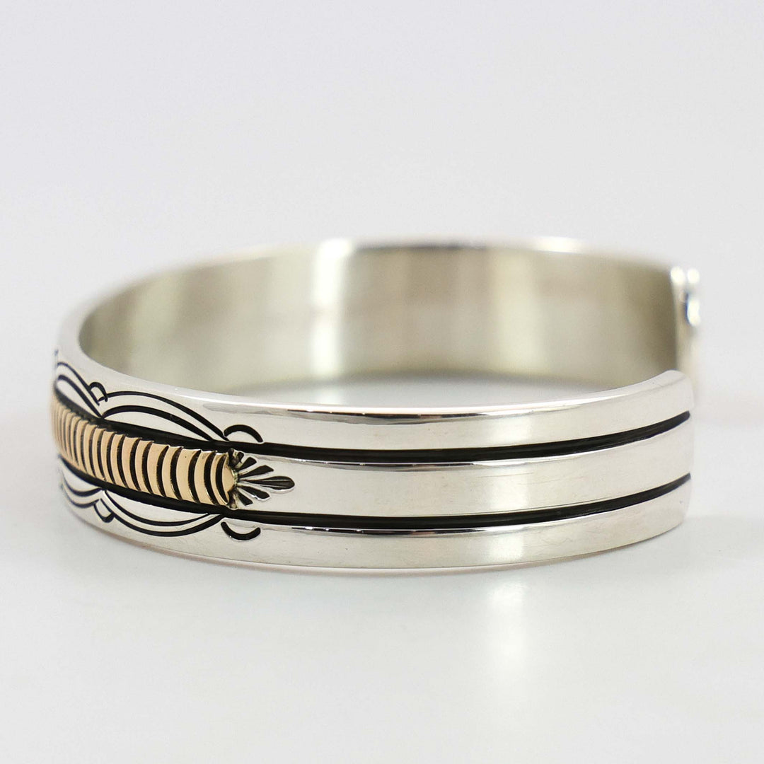 Gold on Silver Cuff