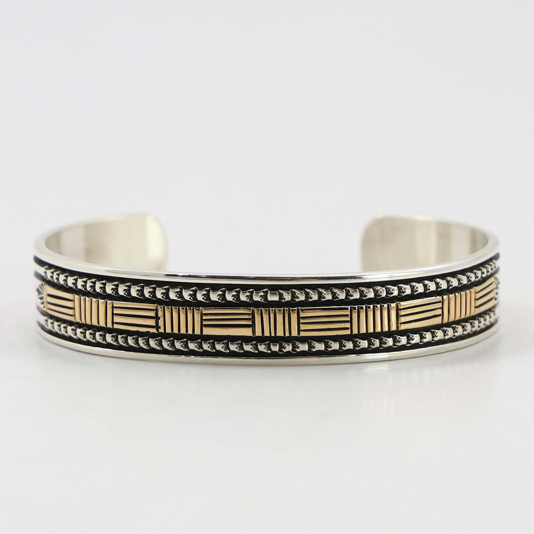 Gold on Silver Cuff