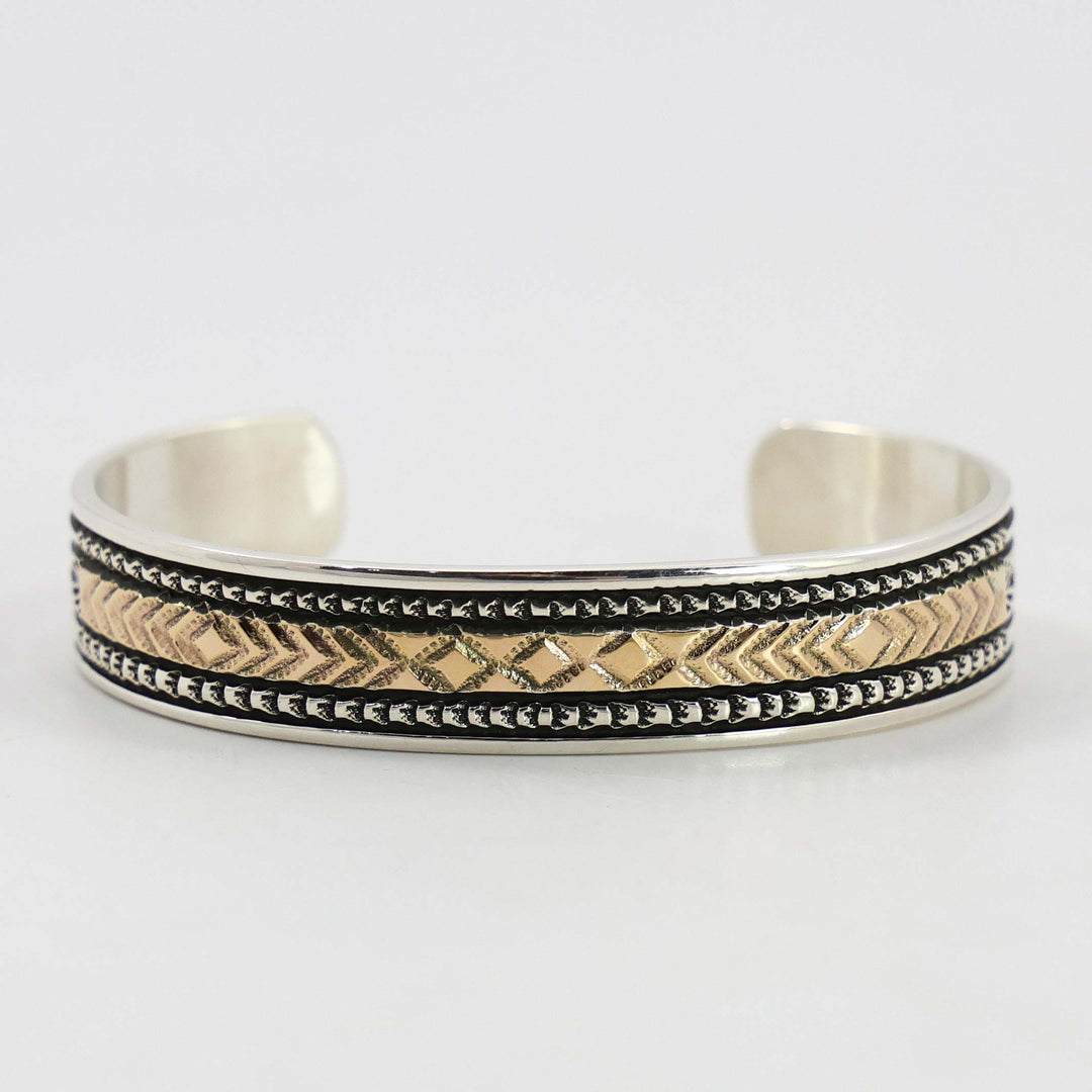 Gold on Silver Cuff
