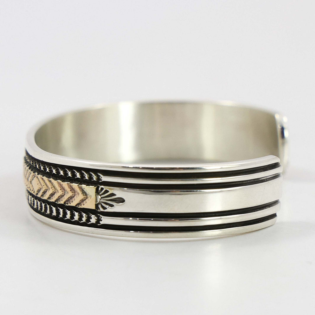 Gold on Silver Cuff