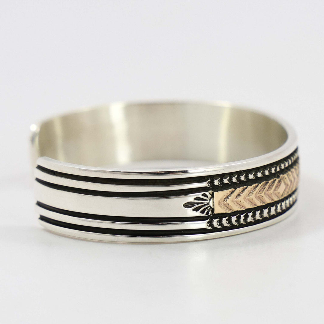 Gold on Silver Cuff