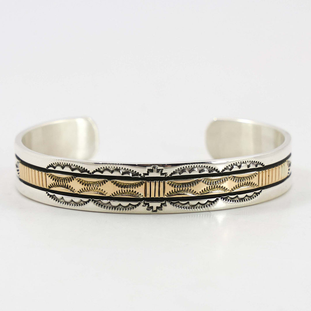 Gold on Silver Cuff