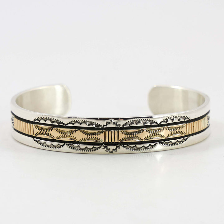 Gold on Silver Cuff