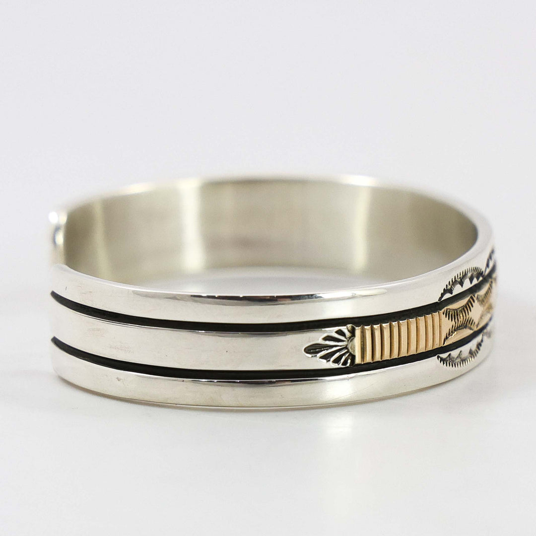 Gold on Silver Cuff