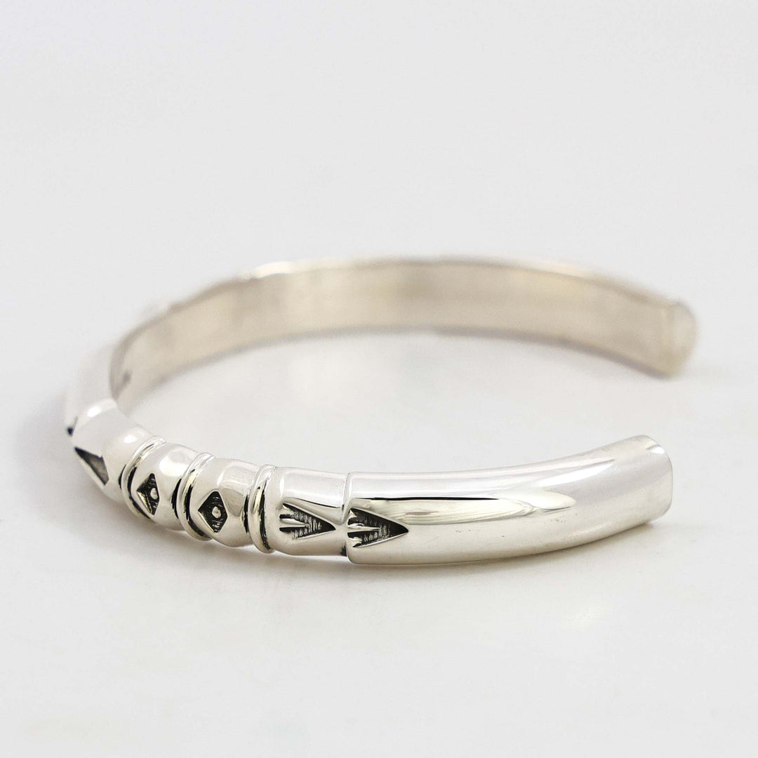 Stamped Silver Cuff