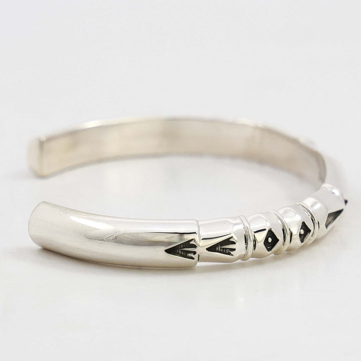 Stamped Silver Cuff