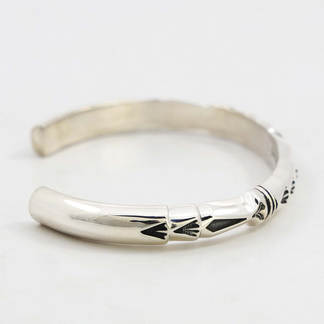Stamped Silver Cuff