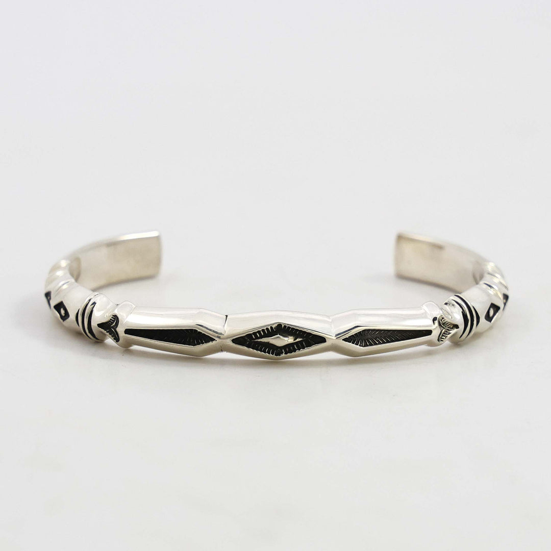 Stamped Silver Cuff