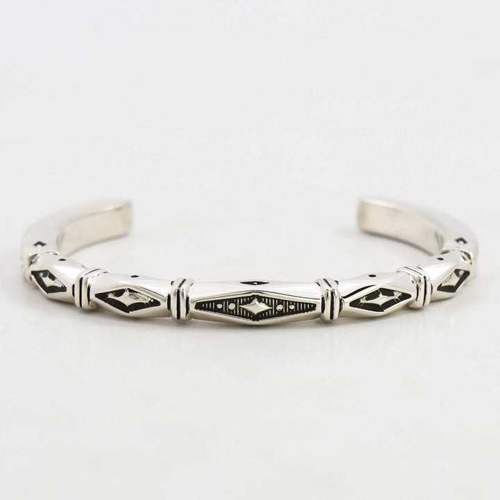 Stamped Silver Cuff