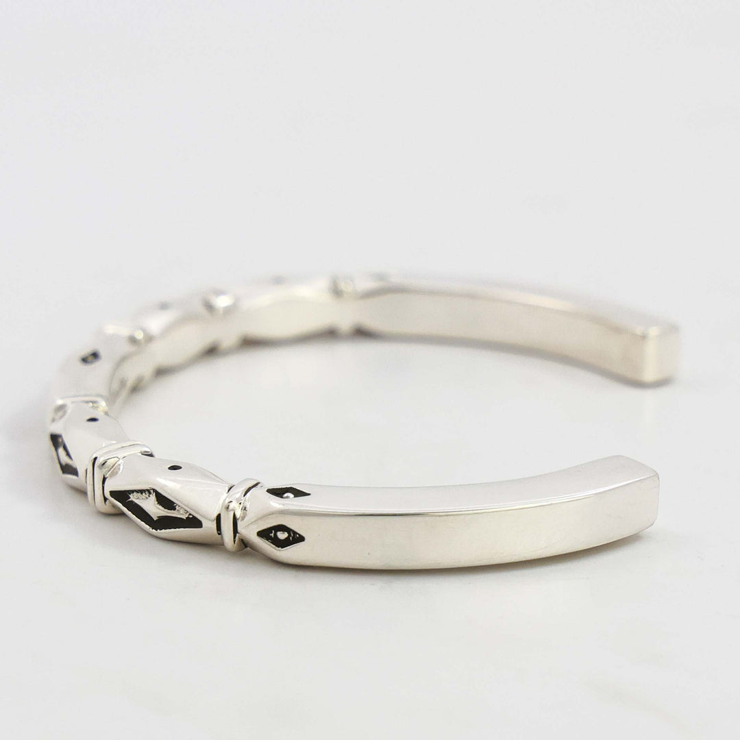 Stamped Silver Cuff