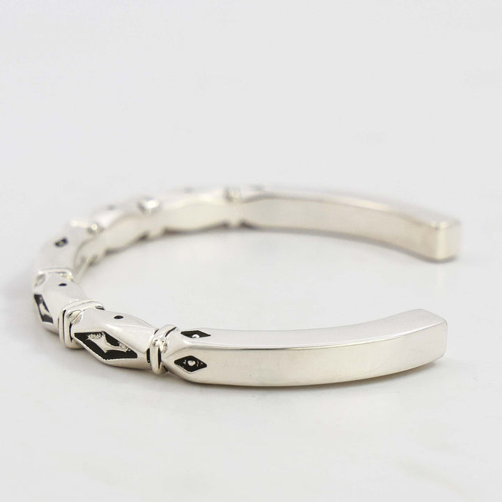 Stamped Silver Cuff