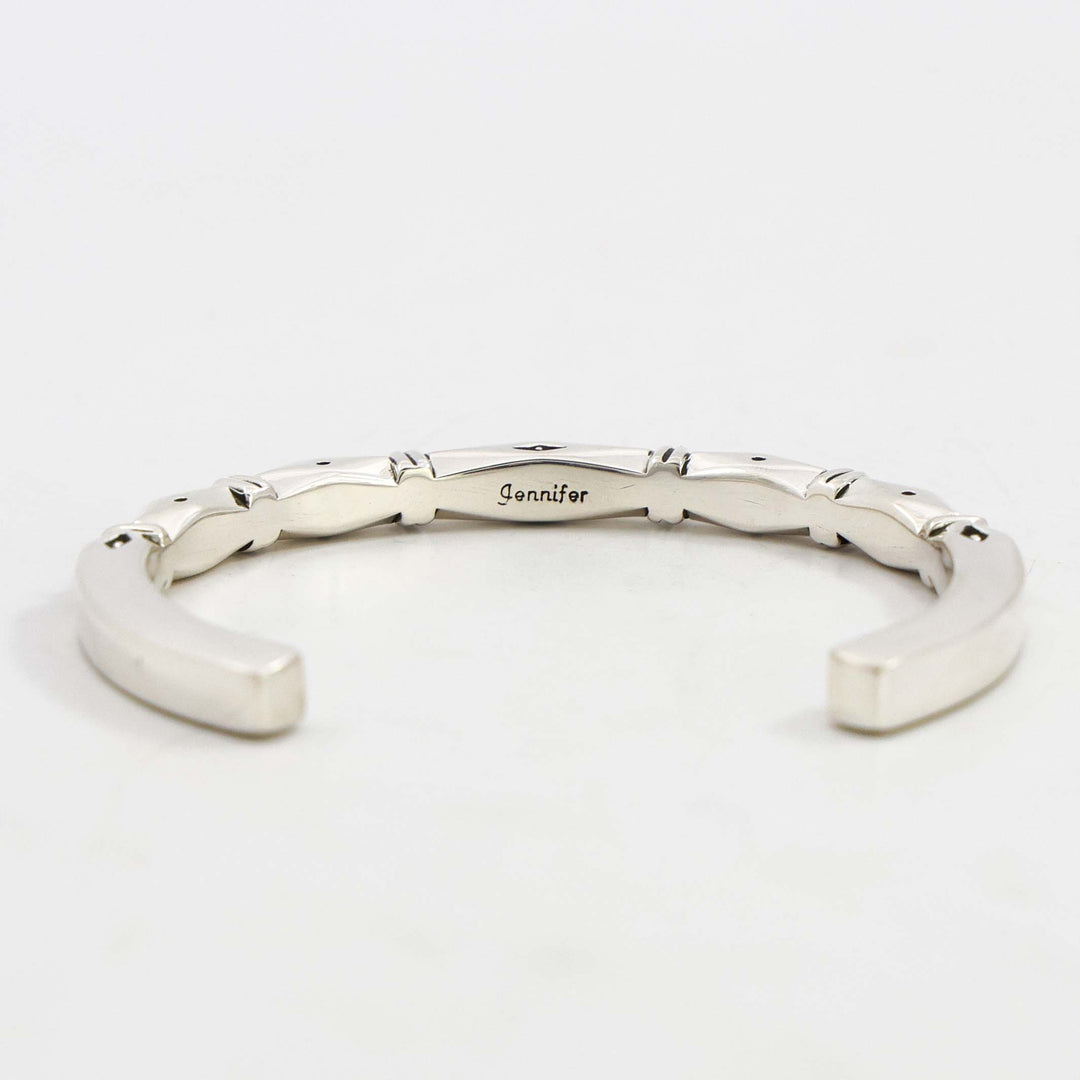 Stamped Silver Cuff