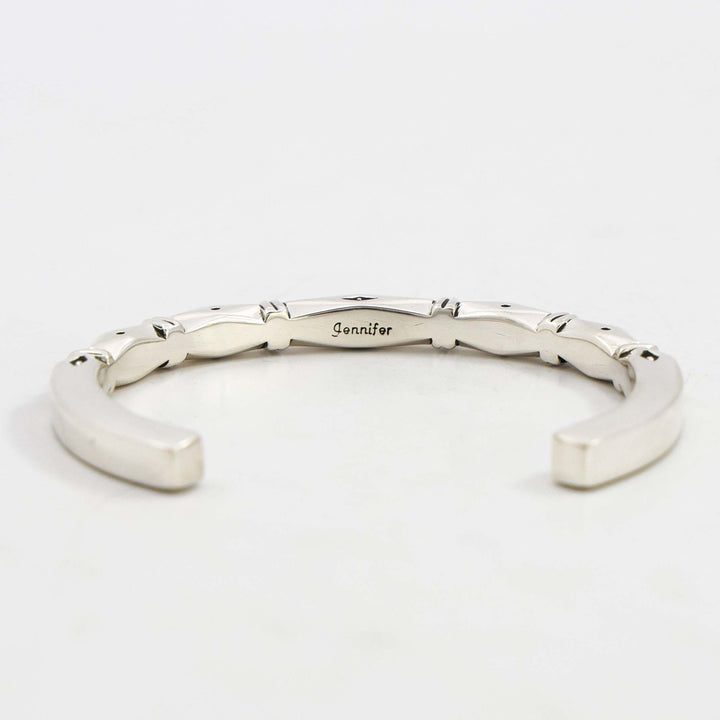 Stamped Silver Cuff