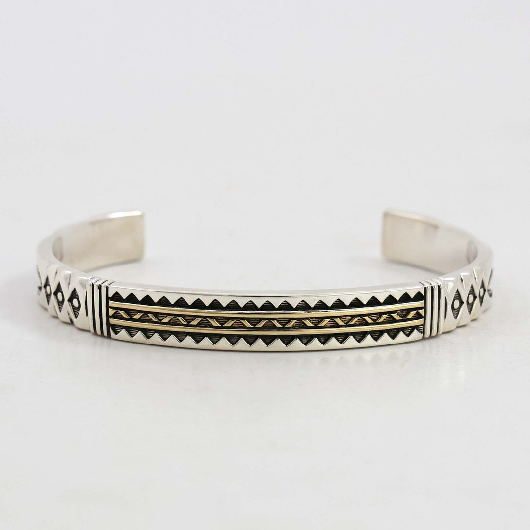 Gold on Silver Cuff