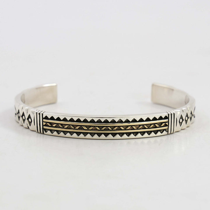 Gold on Silver Cuff