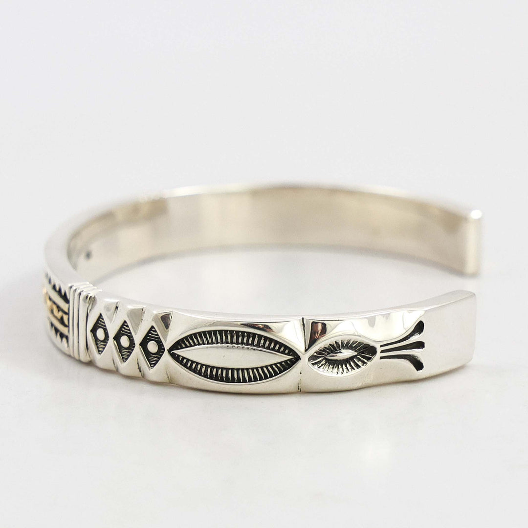Gold on Silver Cuff