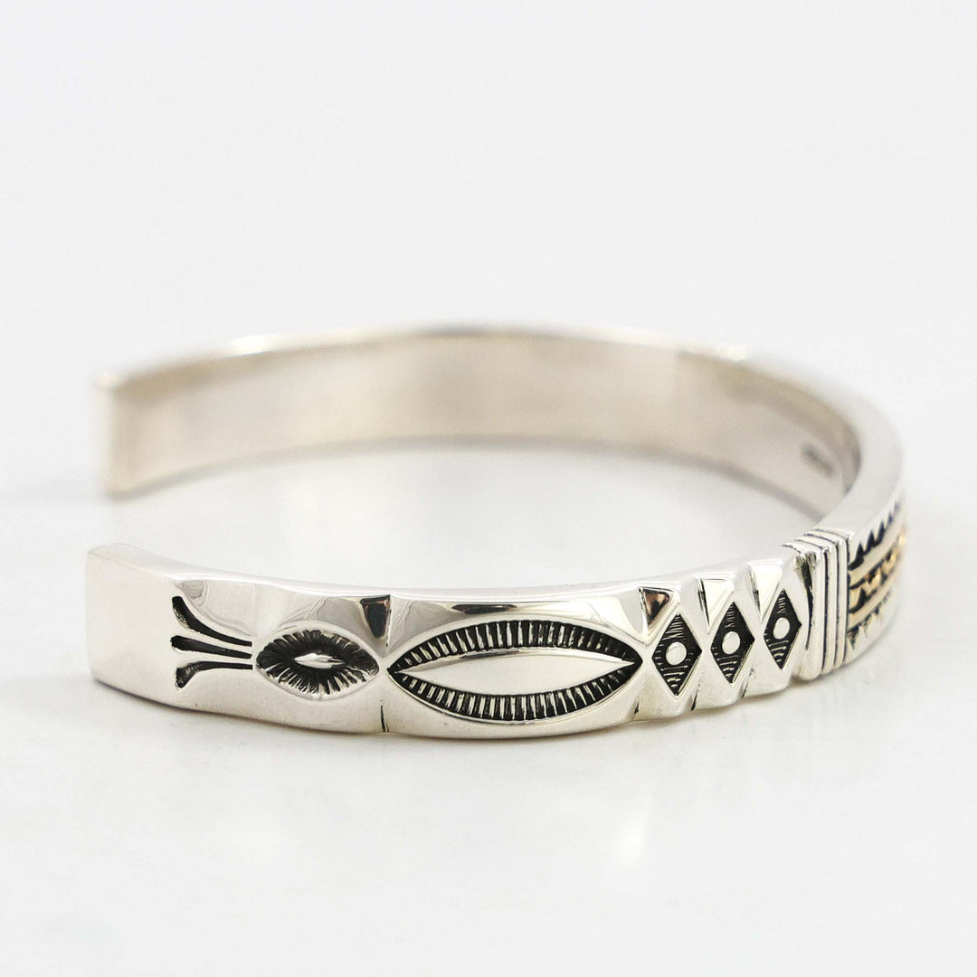 Gold on Silver Cuff