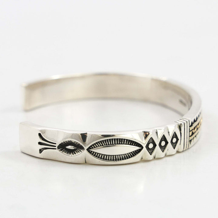 Gold on Silver Cuff