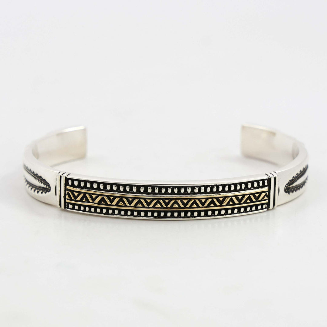 Gold on Silver Cuff