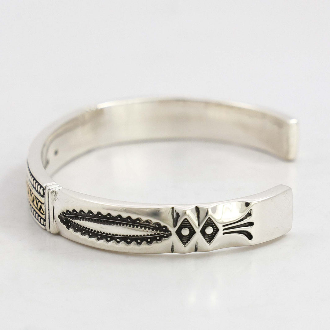 Gold on Silver Cuff