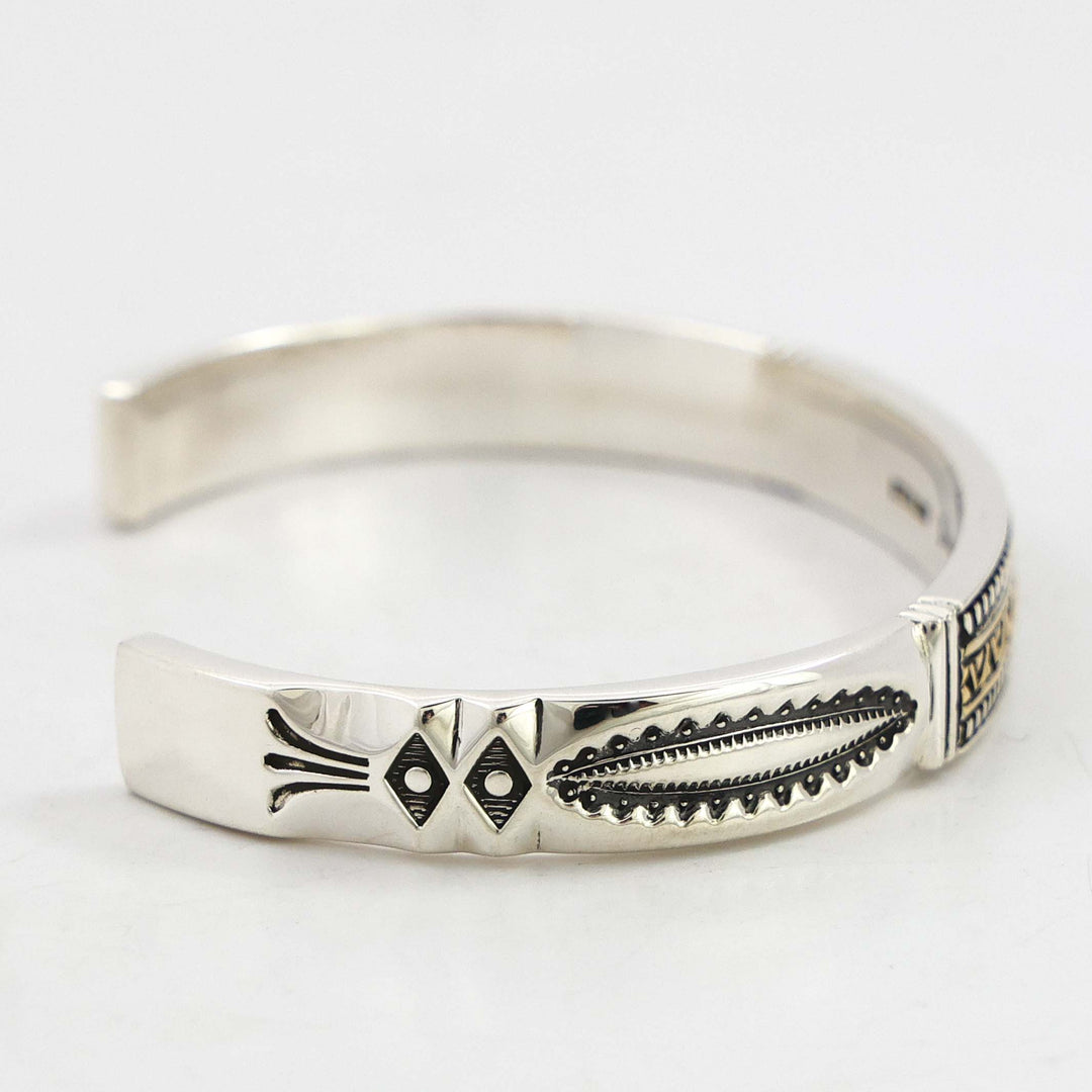 Gold on Silver Cuff