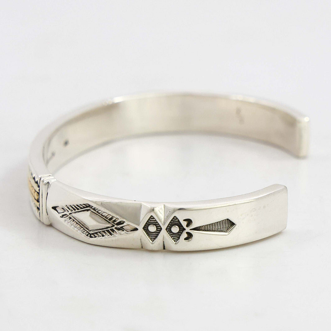 Gold on Silver Cuff