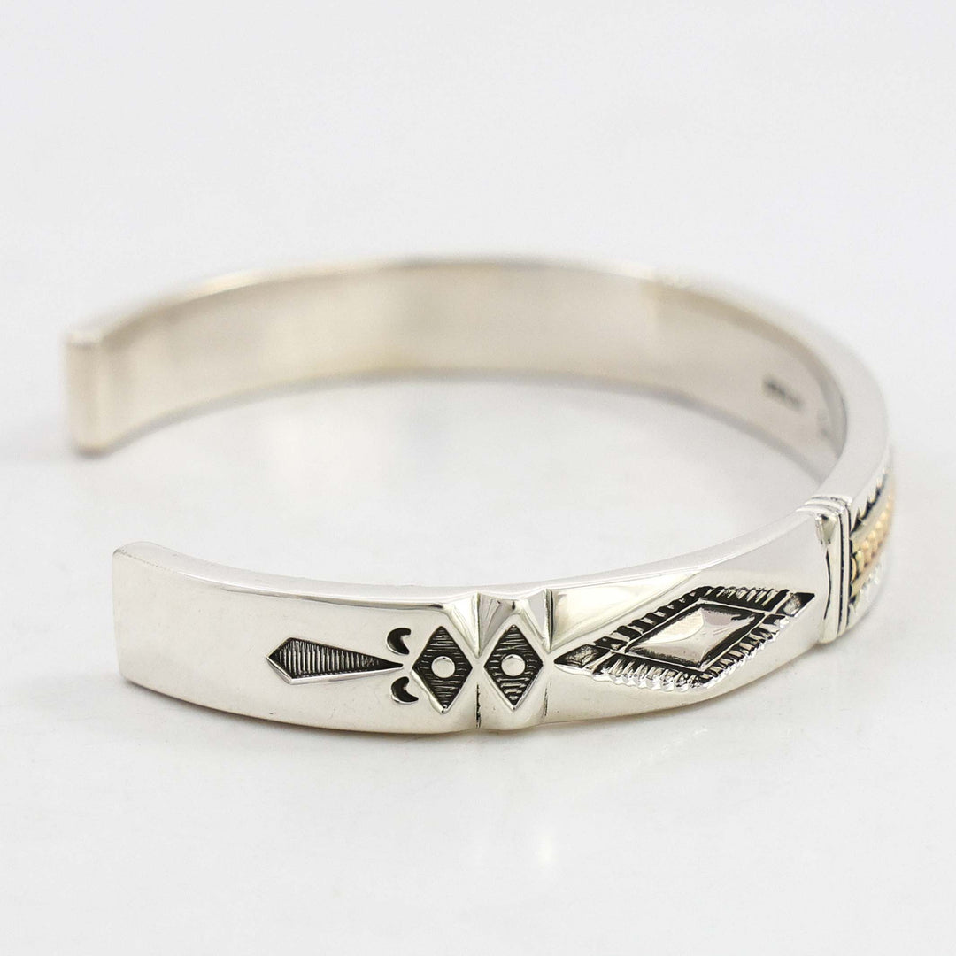 Gold on Silver Cuff