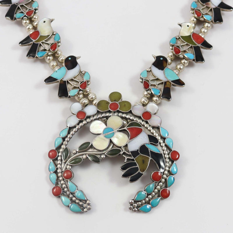 1970s Zuni Bird Squash Blossom