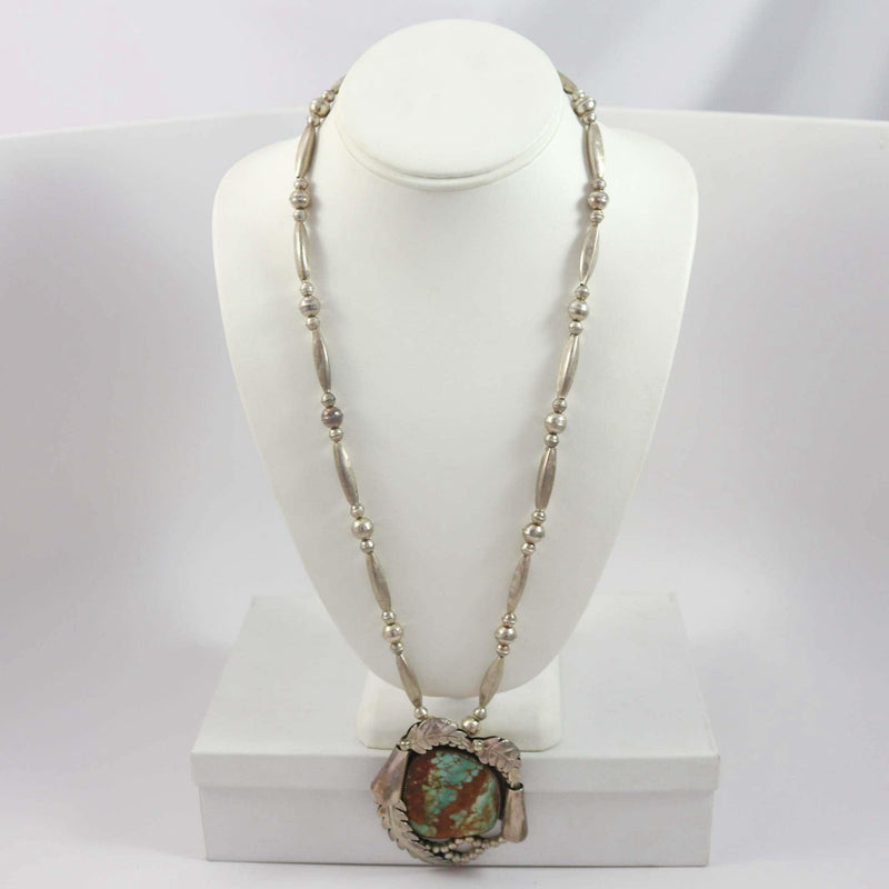 1970s Turquoise Pendant on Beads