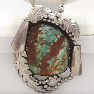 1970s Turquoise Pendant on Beads